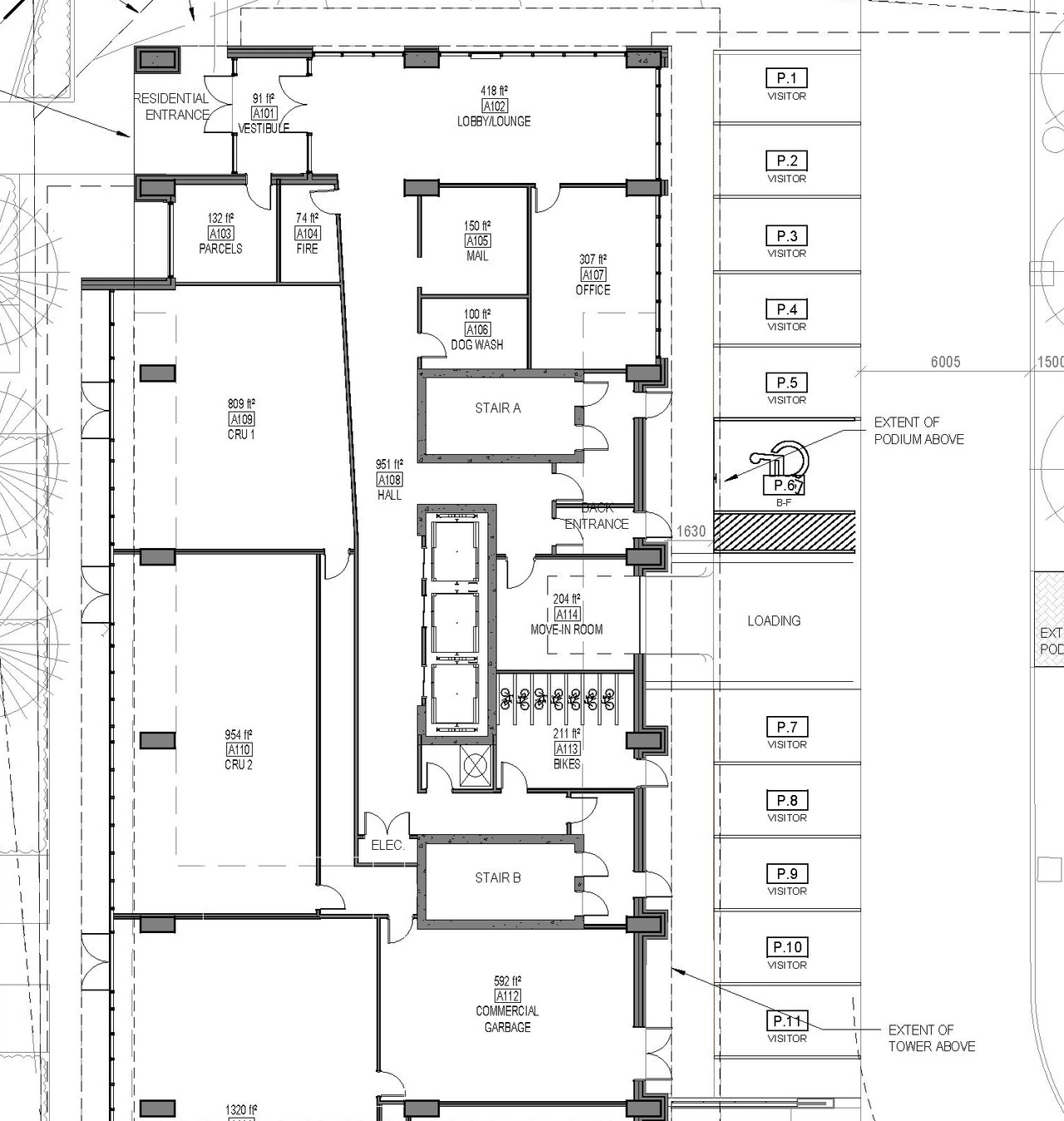 Construction site plan for project from page 20 of the file '2024-07-23 - UDRP Design Brief - D02-02-23-0056'