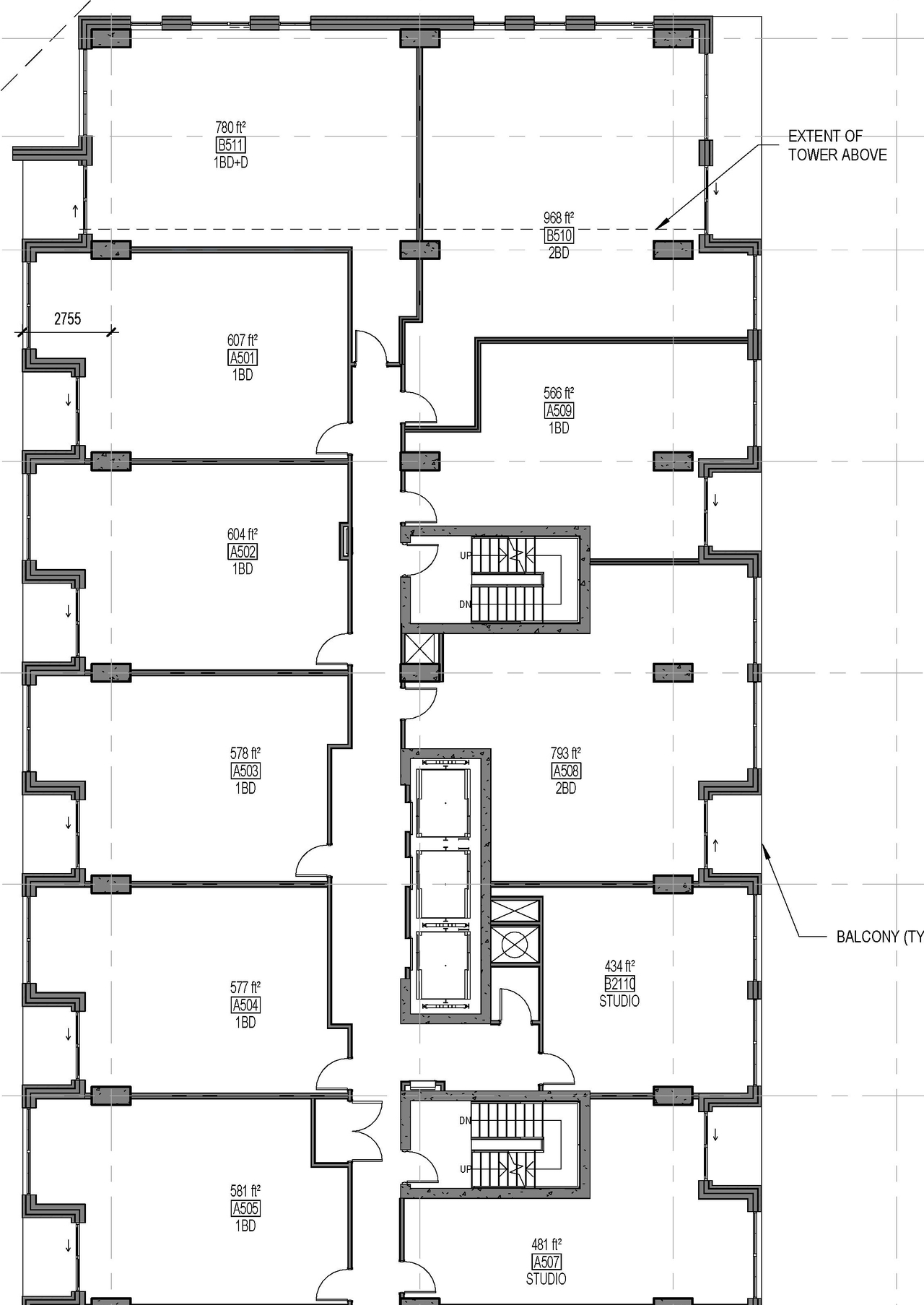 Floor plan for project from page 8 of the file '2023-06-15 - Floor Plans - D02-02-23-0056'