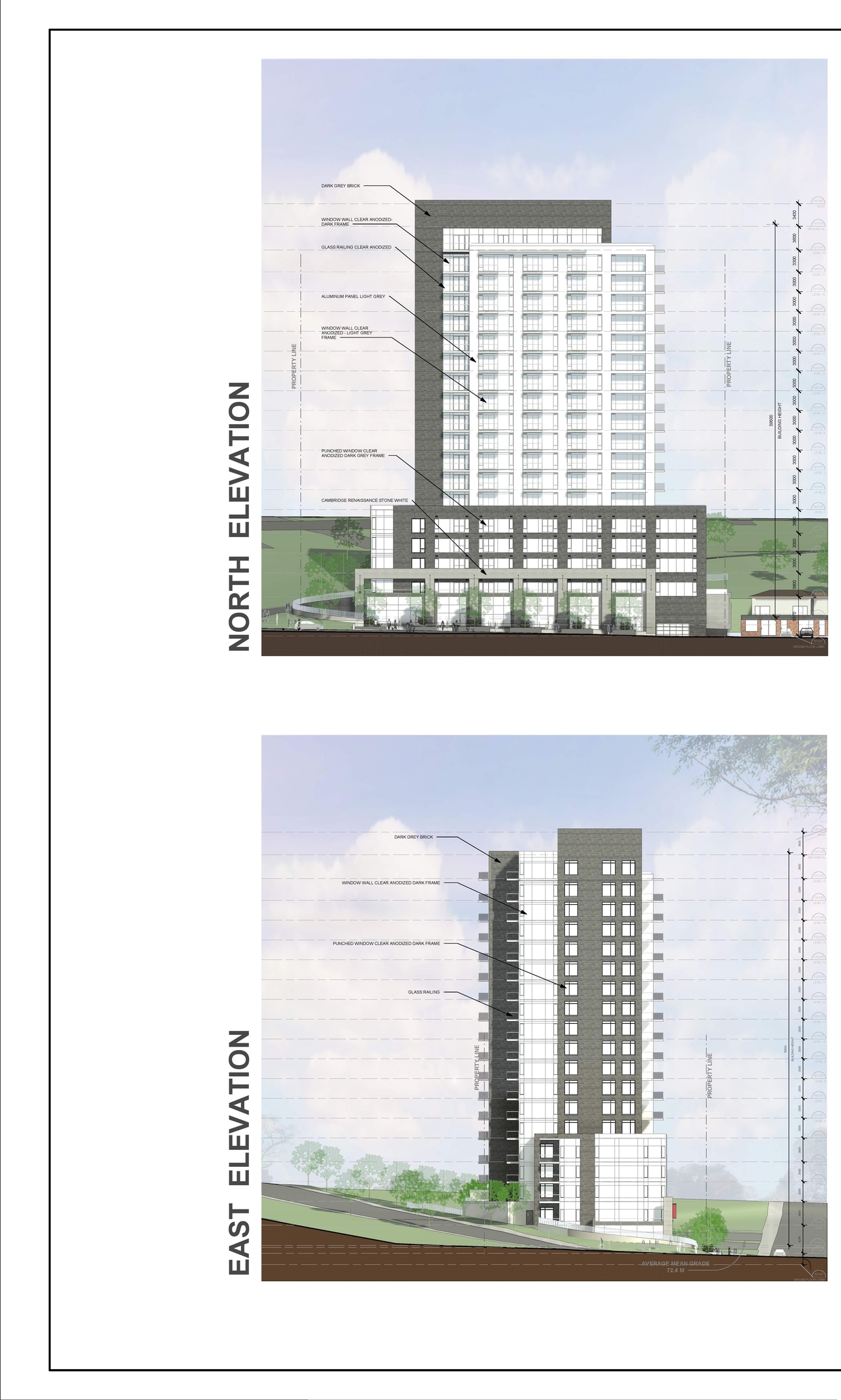 Rendering of building from page 6 of the file '2023-06-16 - Context, Site, Floor, Elevation, Sections, 3D Views, Sunshade,Plans - D02-02-23-0057'