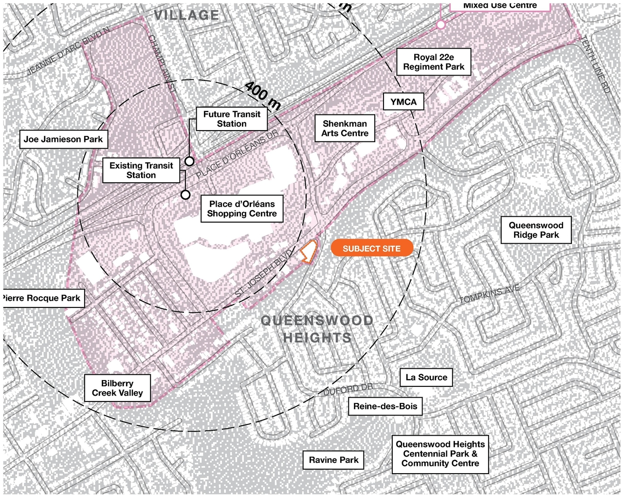 Construction site plan for project from page 2 of the file '2024-03-19 - Urban Design Review Panel Slide Deck - D02-02-23-0057'