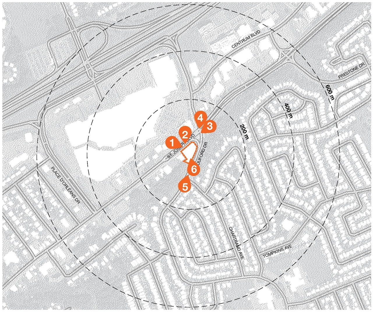 Construction site plan for project from page 9 of the file '2024-03-19 - Urban Design Review Panel Slide Deck - D02-02-23-0057'