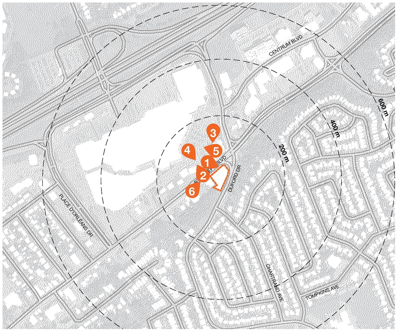 Construction site plan for project from page 10 of the file '2024-03-19 - Urban Design Review Panel Slide Deck - D02-02-23-0057'