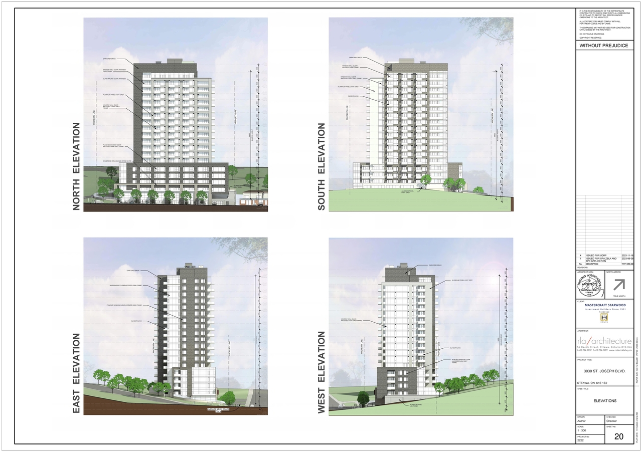 Rendering of building from page 21 of the file '2024-03-19 - Urban Design Review Panel Slide Deck - D02-02-23-0057'