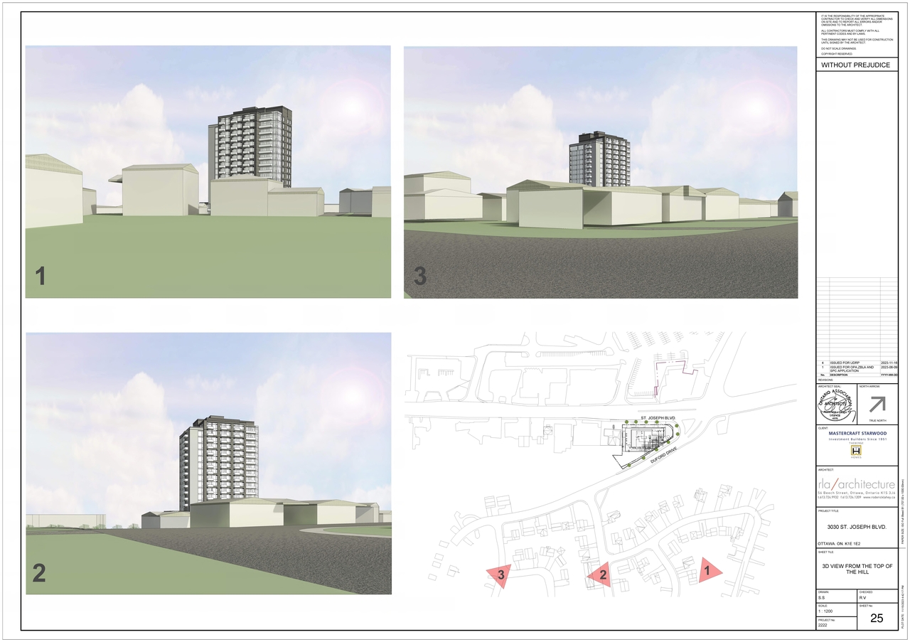 Rendering of building from page 26 of the file '2024-03-19 - Urban Design Review Panel Slide Deck - D02-02-23-0057'
