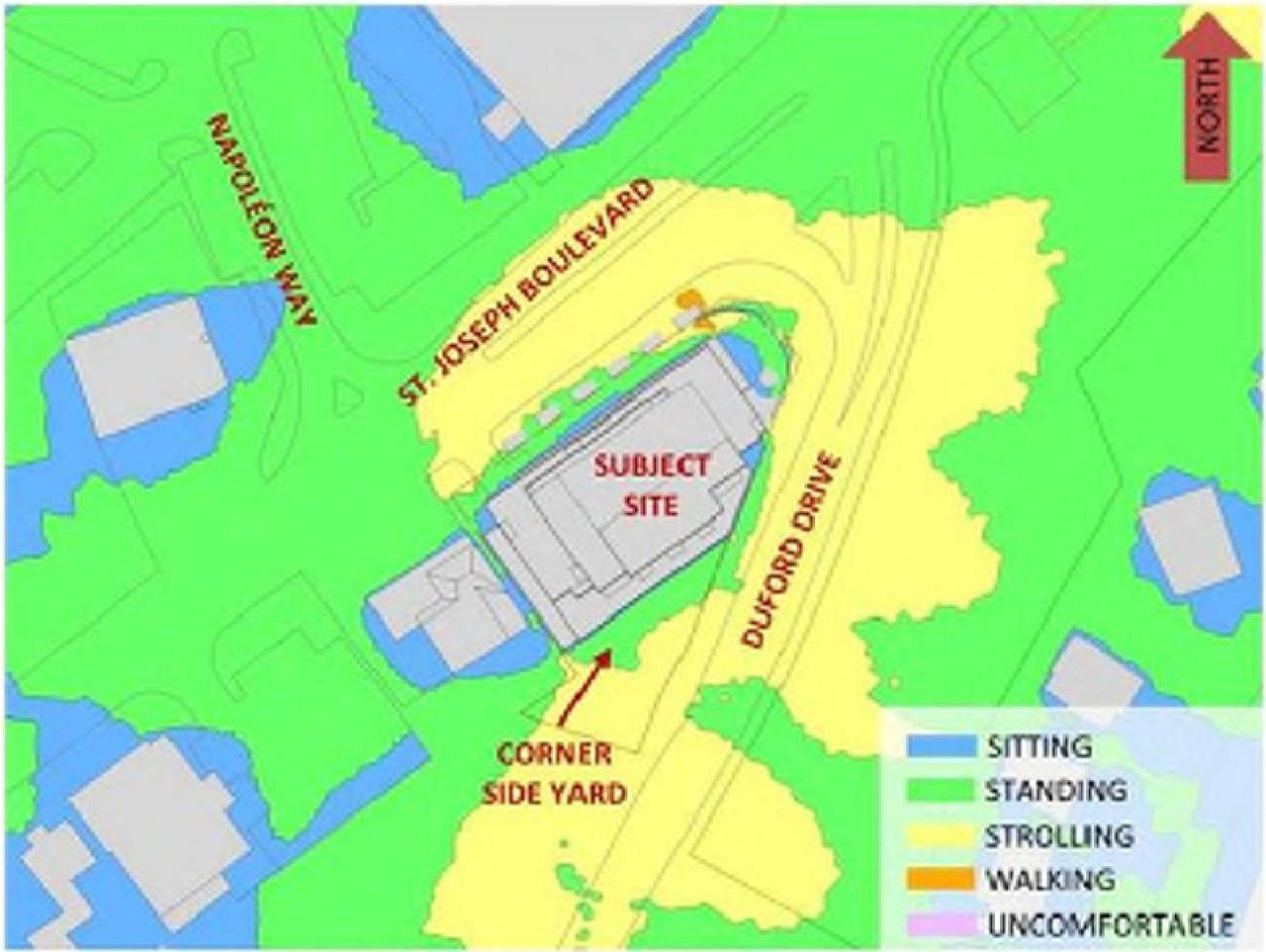 Construction site plan for project from page 35 of the file '2024-03-19 - Urban Design Review Panel Slide Deck - D02-02-23-0057'