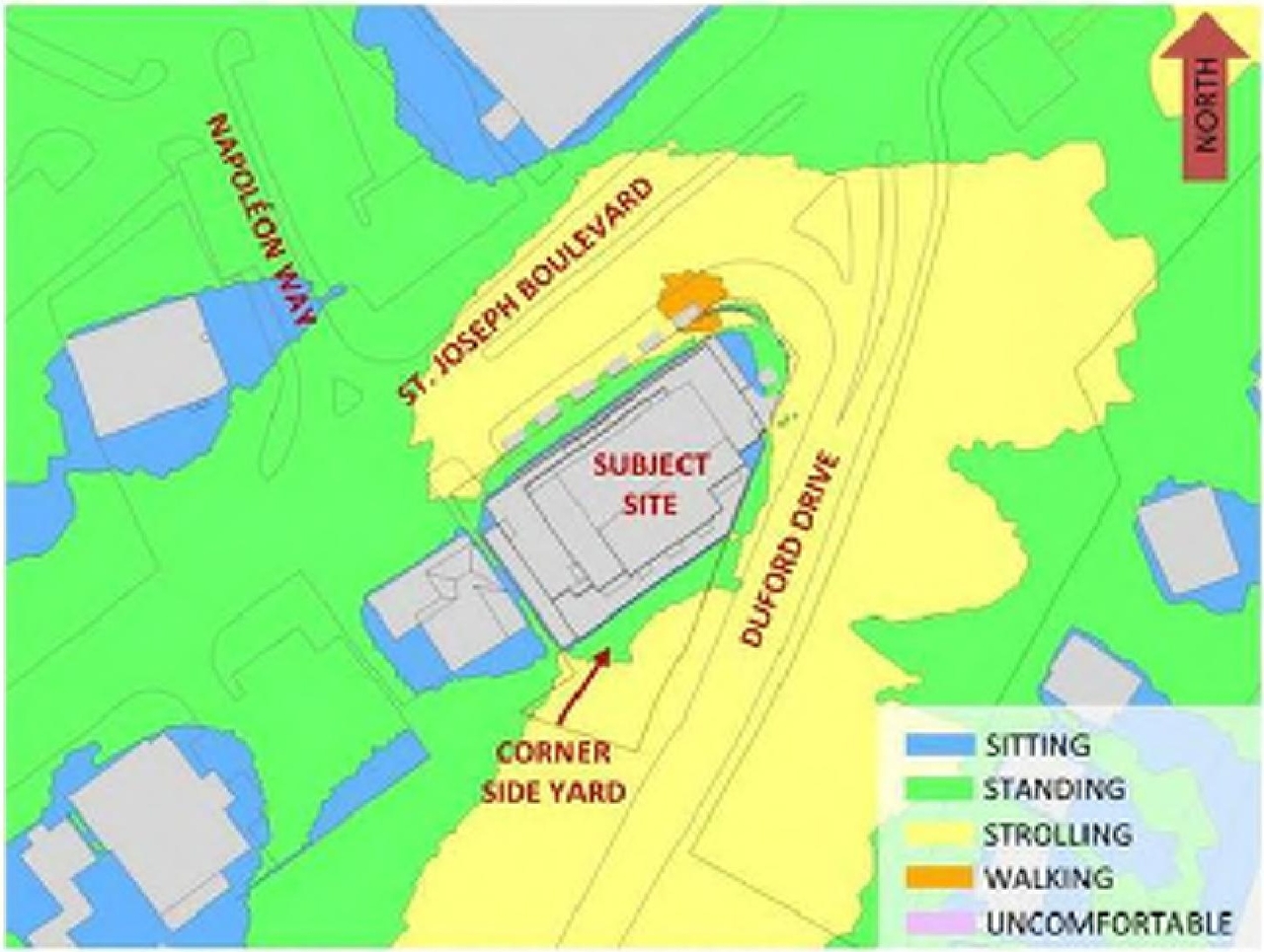 Construction site plan for project from page 36 of the file '2024-03-19 - Urban Design Review Panel Slide Deck - D02-02-23-0057'