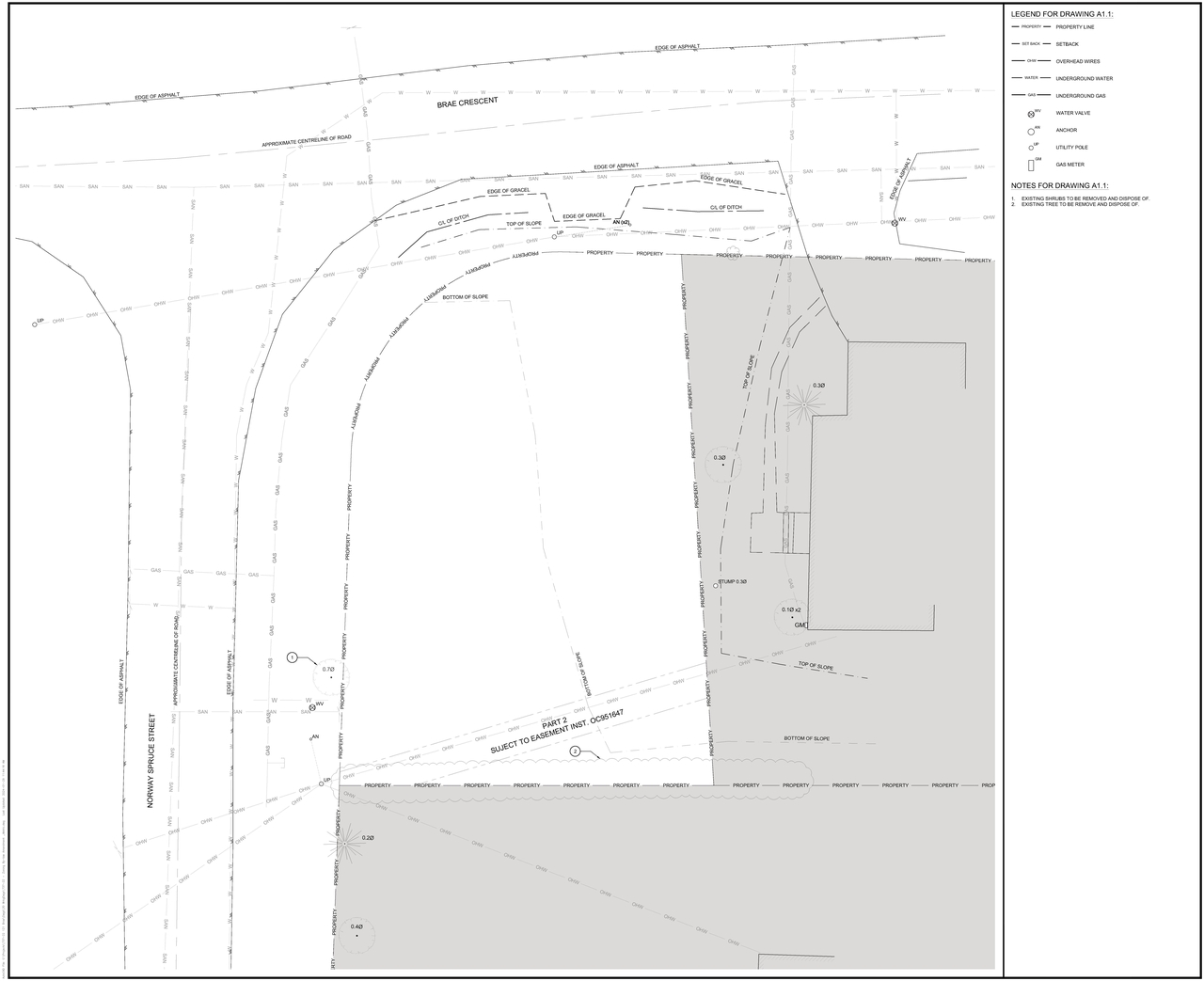 Construction site plan for project from page 1 of the file '2024-02-12 - Site Plans, Floor Plans and Elevations - D02-02-23-0060'