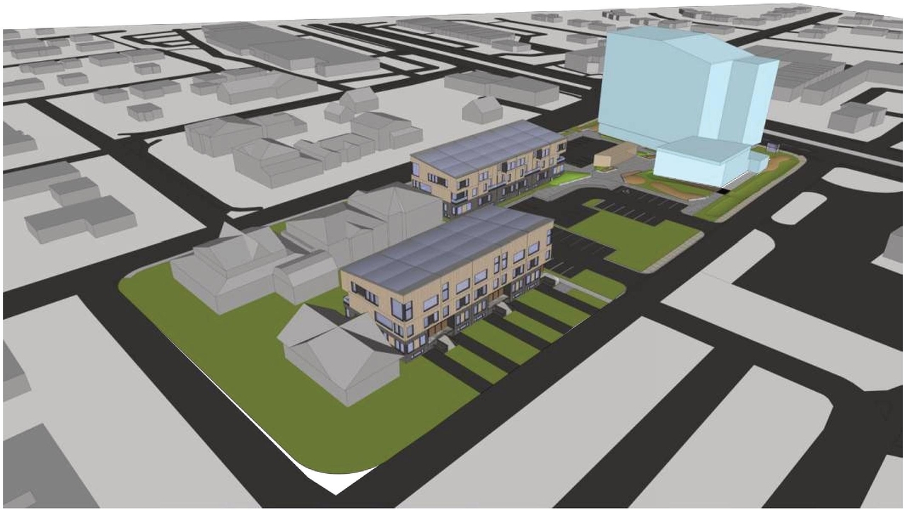 Rendering of building from page 16 of the file '2024-04-08 - Design Brief - D02-02-23-0062'
