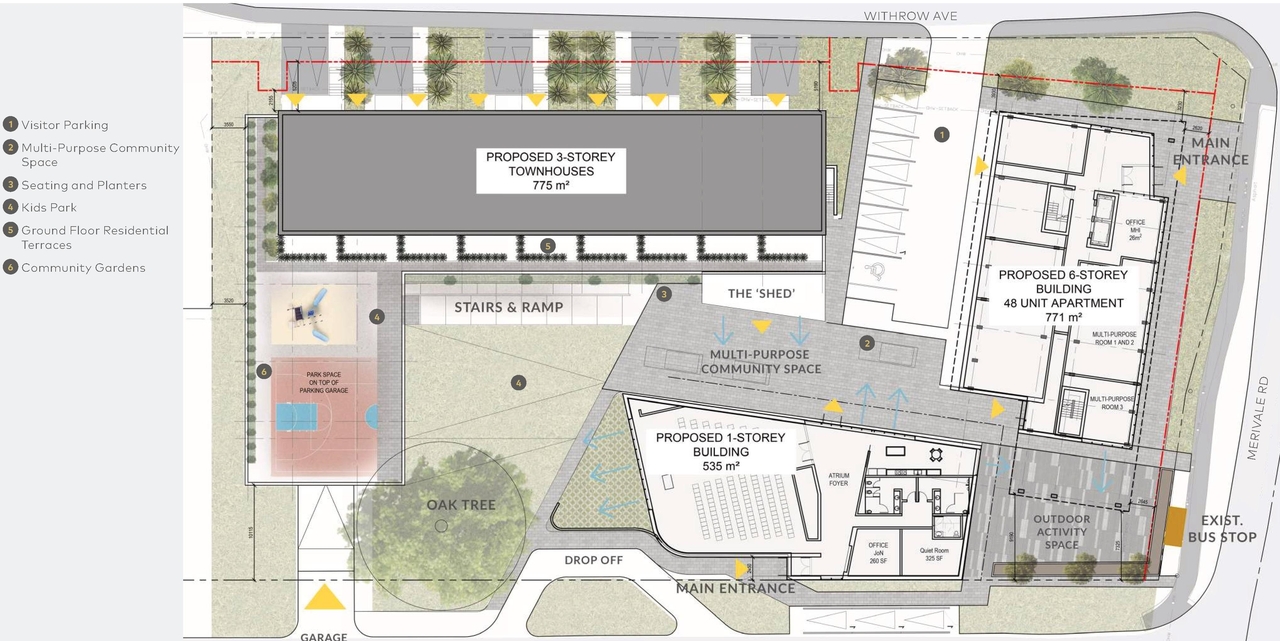 Construction site plan for project from page 21 of the file '2024-04-08 - Design Brief - D02-02-23-0062'