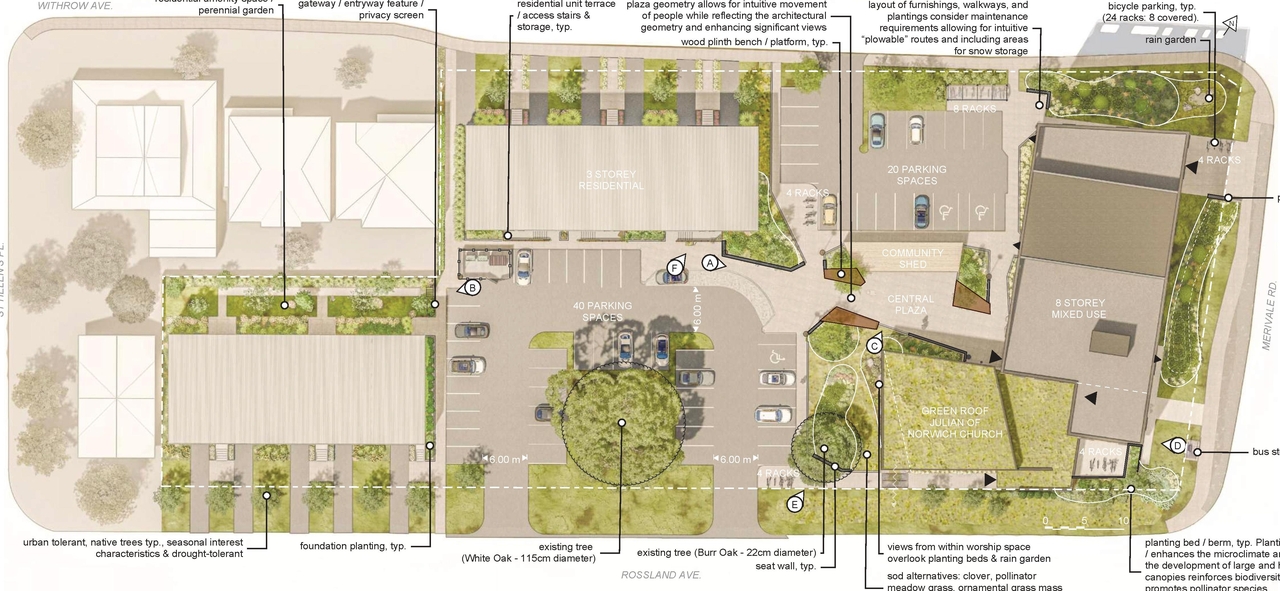 Construction site plan for project from page 43 of the file '2024-04-08 - Design Brief - D02-02-23-0062'