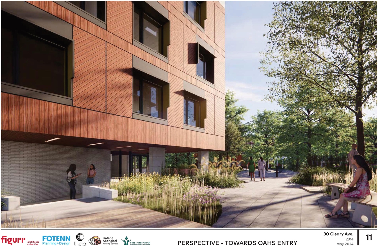 Rendering of building from page 11 of the file '2024-06-21 - Design Brief - D02-02-23-0076'