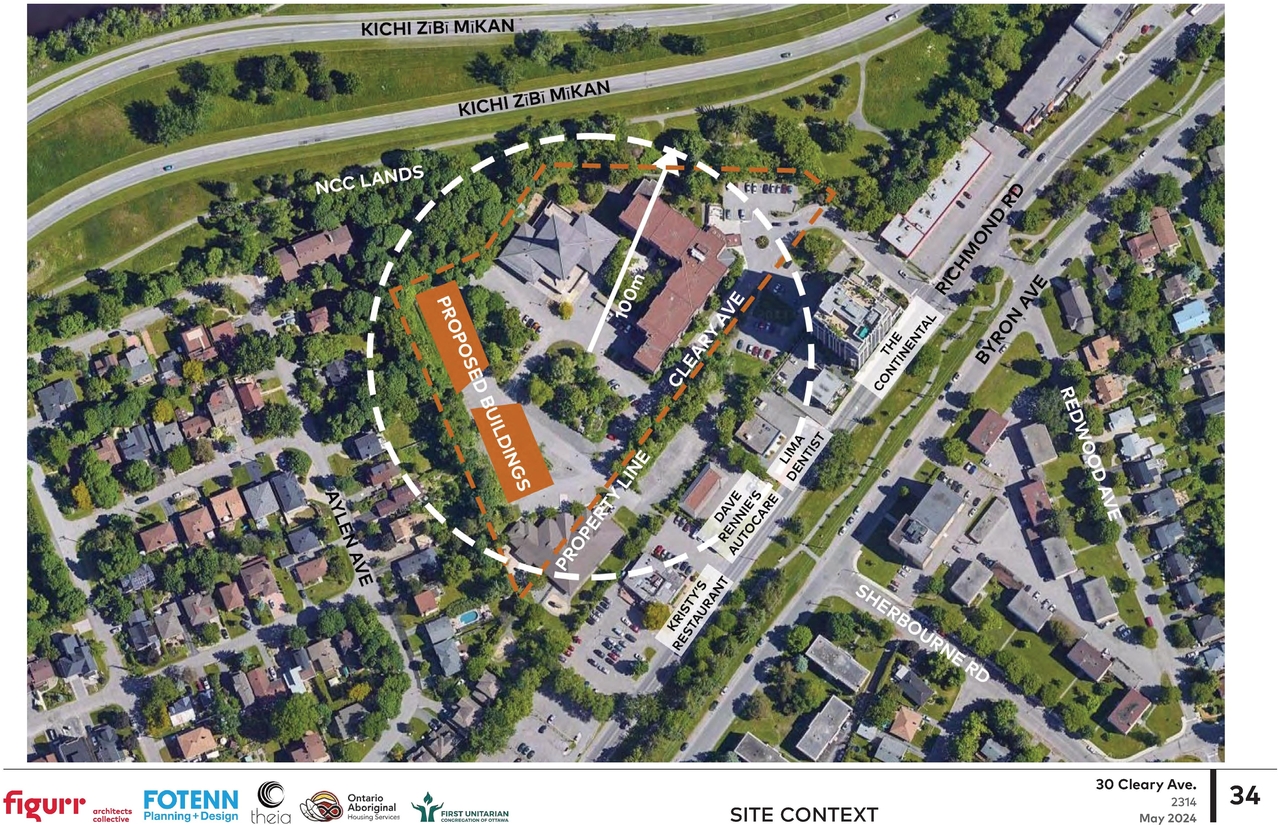 Construction site plan for project from page 34 of the file '2024-06-21 - Design Brief - D02-02-23-0076'