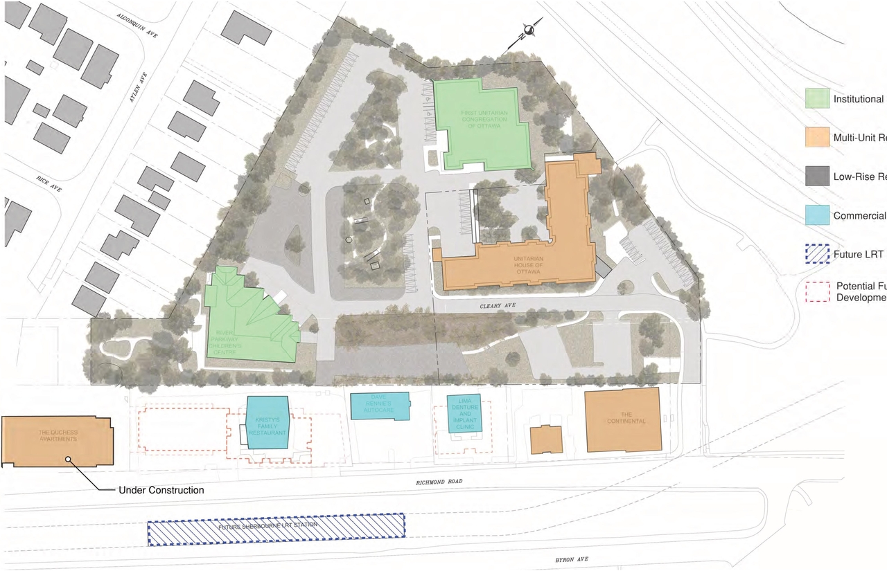 Construction site plan for project from page 42 of the file '2024-06-21 - Design Brief - D02-02-23-0076'