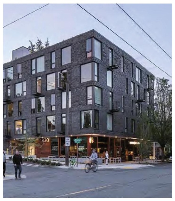 Rendering of building from page 49 of the file '2024-06-21 - Design Brief - D02-02-23-0076'