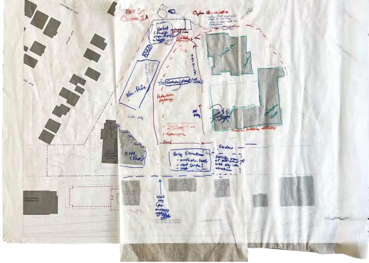 Construction site plan for project from page 52 of the file '2024-06-21 - Design Brief - D02-02-23-0076'