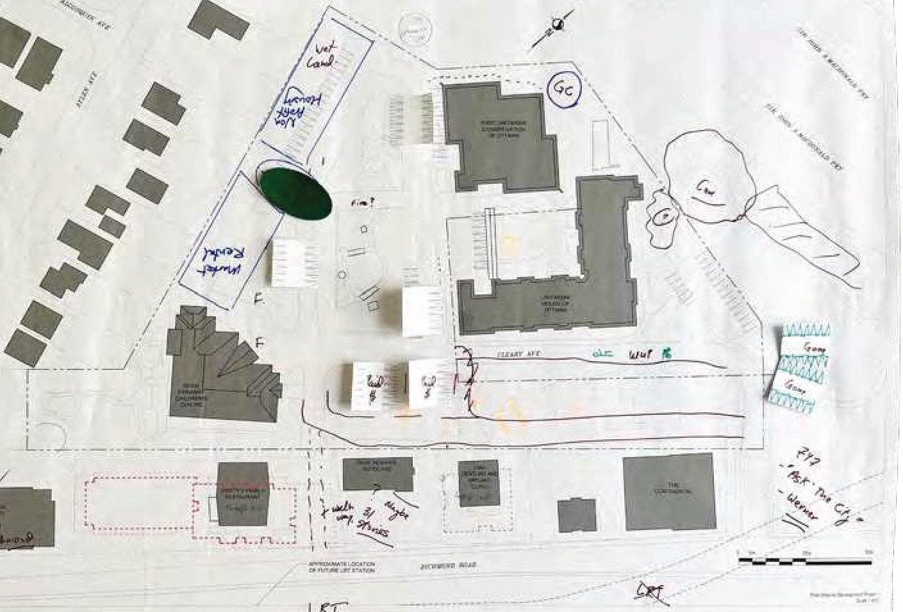 Construction site plan for project from page 52 of the file '2024-06-21 - Design Brief - D02-02-23-0076'