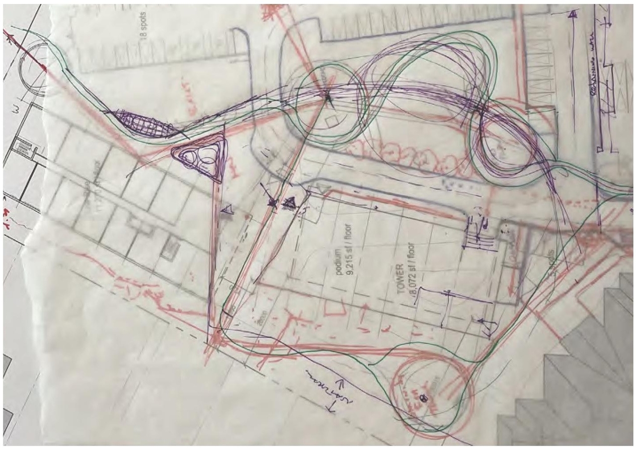 Construction site plan for project from page 52 of the file '2024-06-21 - Design Brief - D02-02-23-0076'