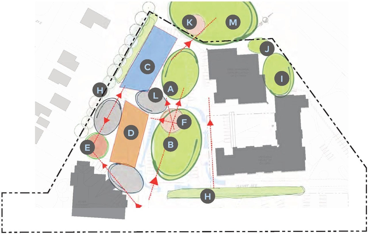 Construction site plan for project from page 55 of the file '2024-06-21 - Design Brief - D02-02-23-0076'