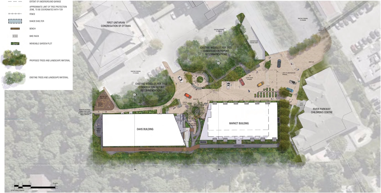 Construction site plan for project from page 72 of the file '2024-06-21 - Design Brief - D02-02-23-0076'