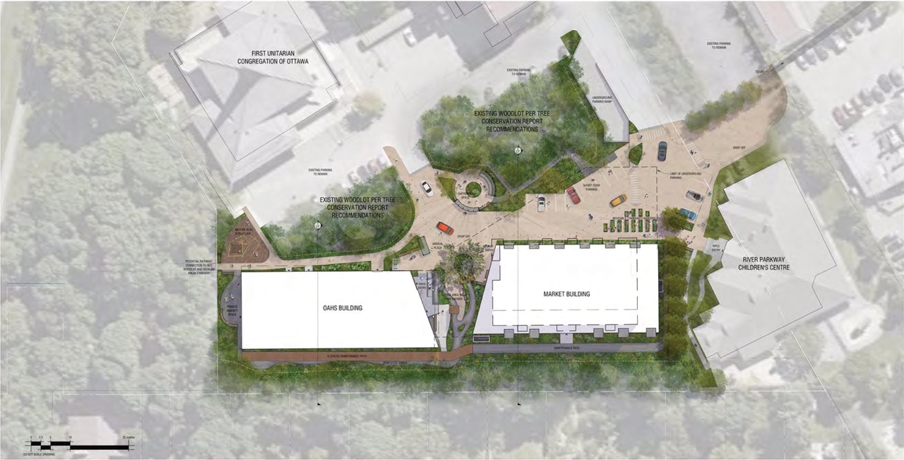 Construction site plan for project from page 73 of the file '2024-06-21 - Design Brief - D02-02-23-0076'