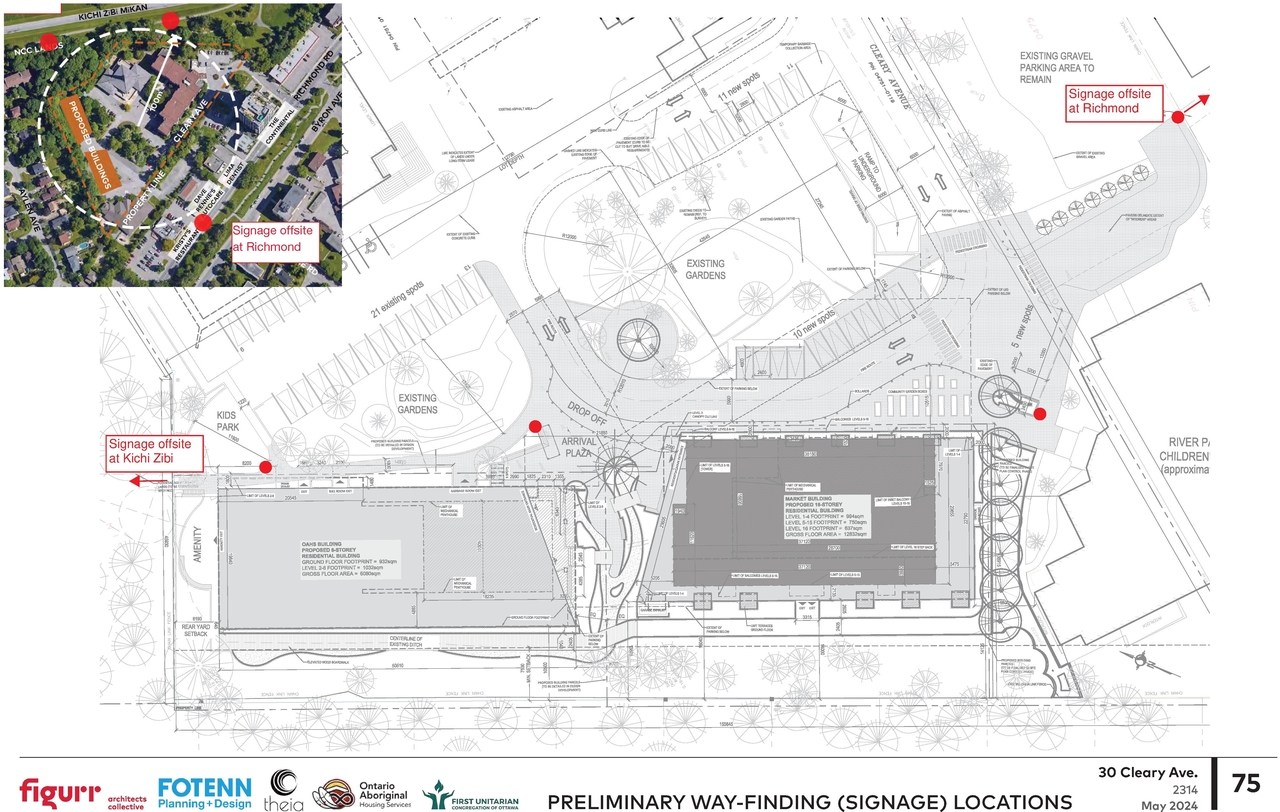 Construction site plan for project from page 75 of the file '2024-06-21 - Design Brief - D02-02-23-0076'