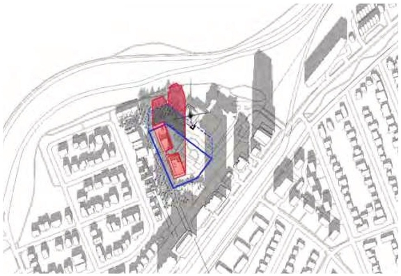 Construction site plan for project from page 96 of the file '2024-06-21 - Design Brief - D02-02-23-0076'