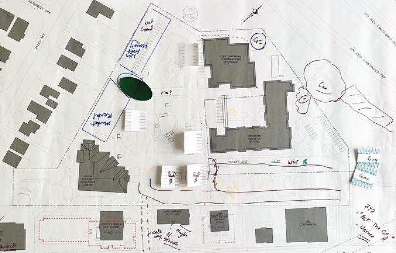 Construction site plan for project from page 34 of the file '2023-11-24 - Design Brief - D02-02-23-0076'