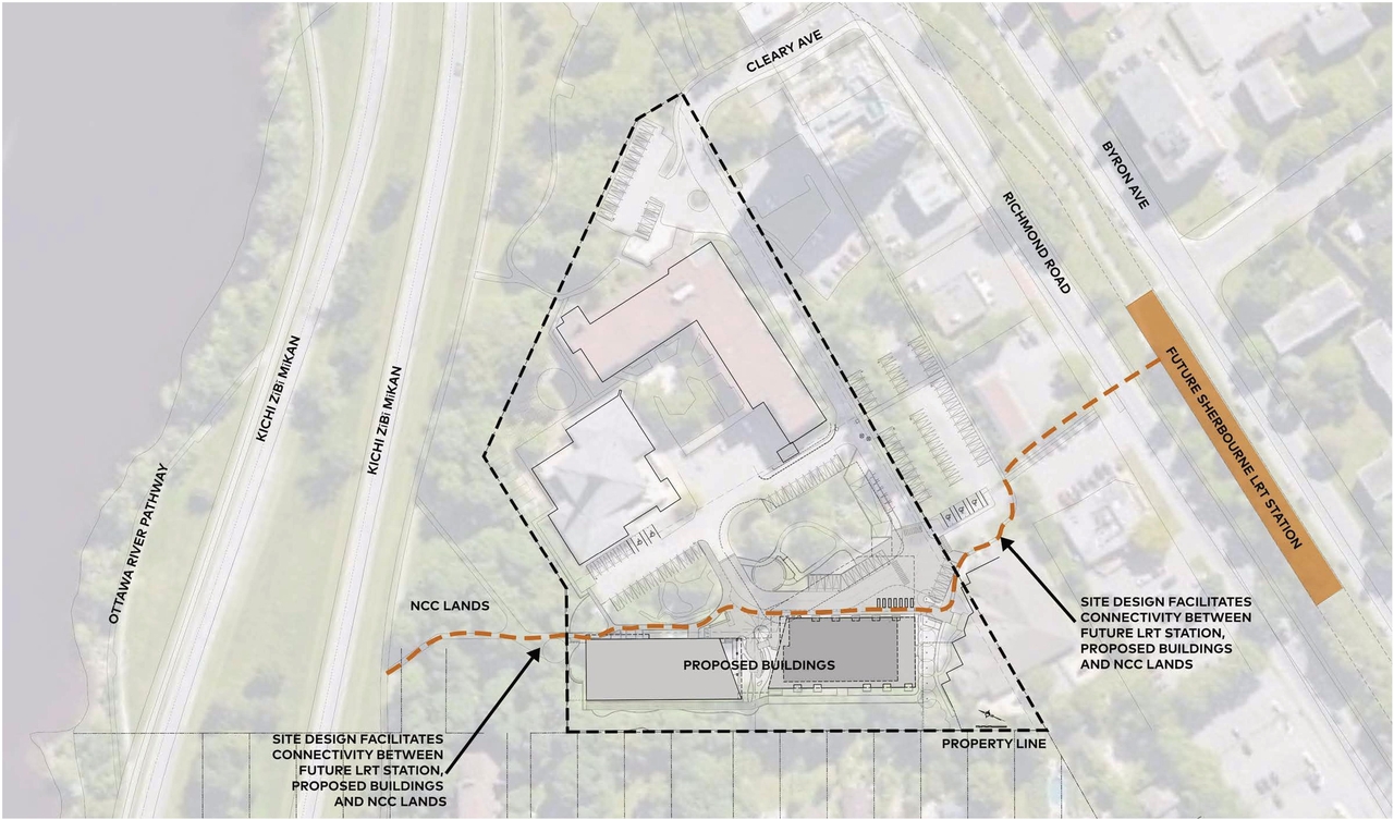Construction site plan for project from page 44 of the file '2023-11-24 - Design Brief - D02-02-23-0076'