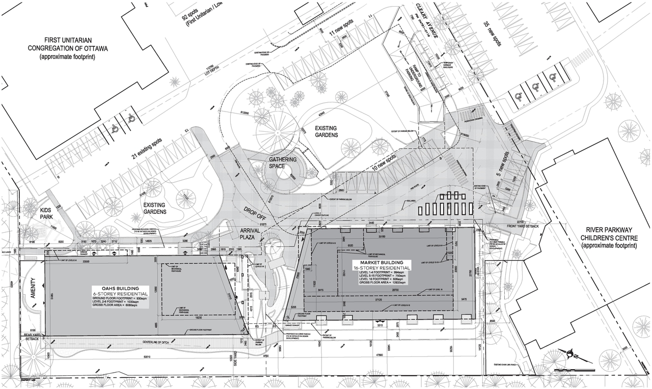 Construction site plan for project from page 47 of the file '2023-11-24 - Design Brief - D02-02-23-0076'