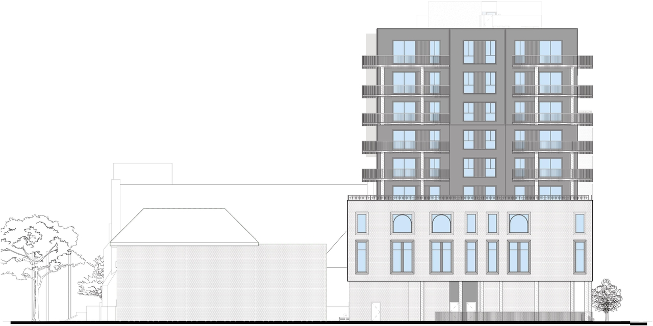 Rendering of building from page 36 of the file '2024-02-12 - Urban Design Review Panel - D02-02-24-0003'
