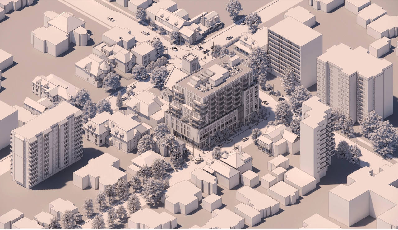 Rendering of building from page 37 of the file '2024-02-12 - Urban Design Review Panel - D02-02-24-0003'