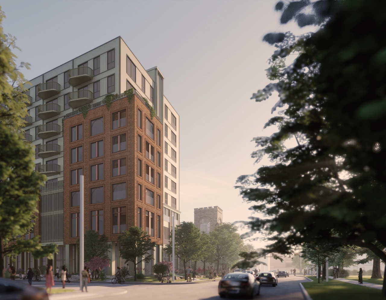 Rendering of building from page 48 of the file '2024-02-12 - Urban Design Review Panel - D02-02-24-0003'