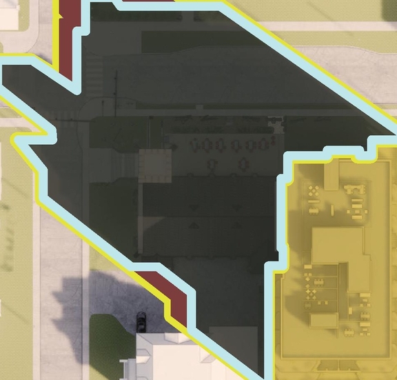 Construction site plan for project from page 61 of the file '2024-02-12 - Urban Design Review Panel - D02-02-24-0003'