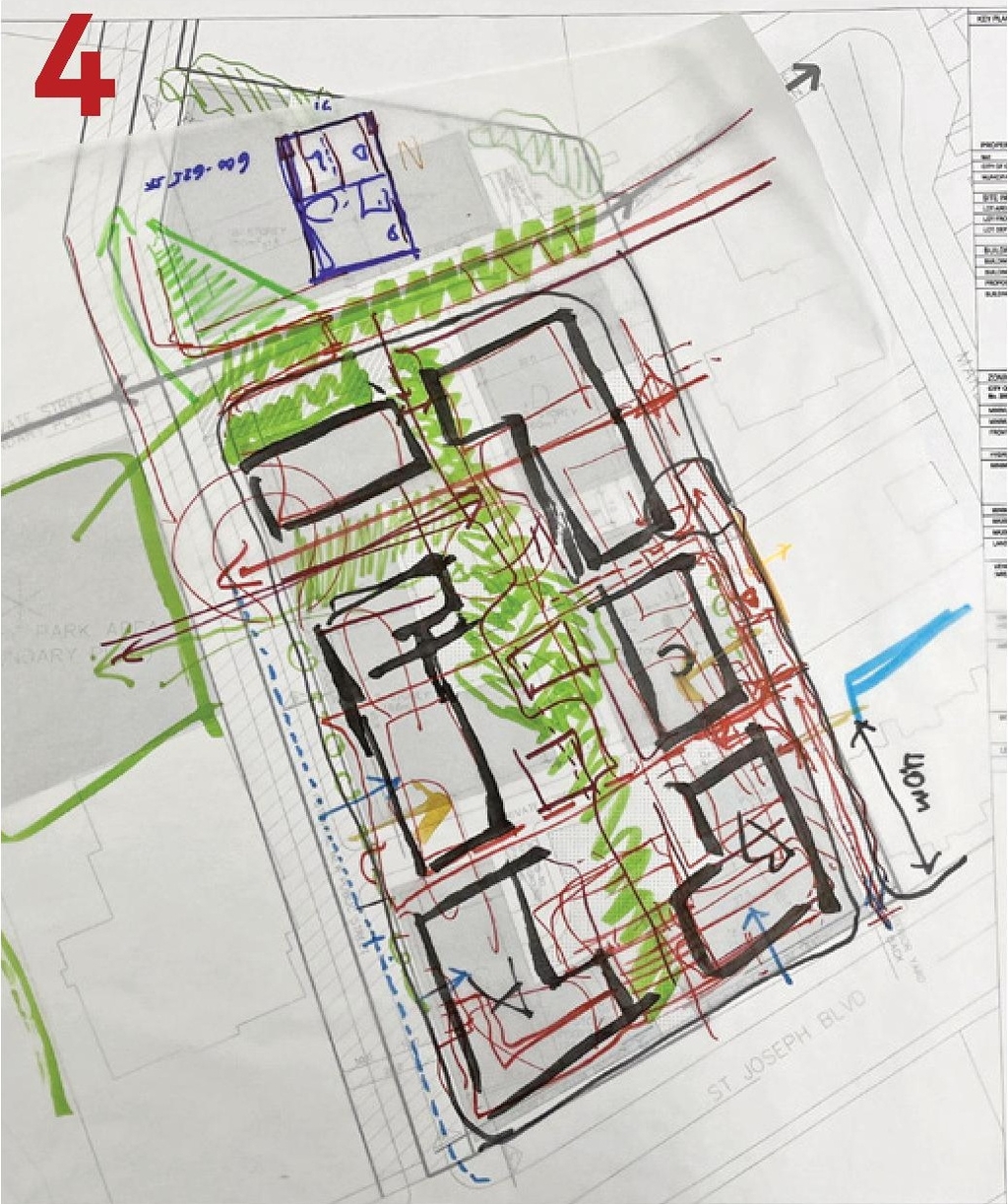 Construction site plan for project from page 22 of the file '2024-04-11 - Design Brief - D02-02-24-0006'