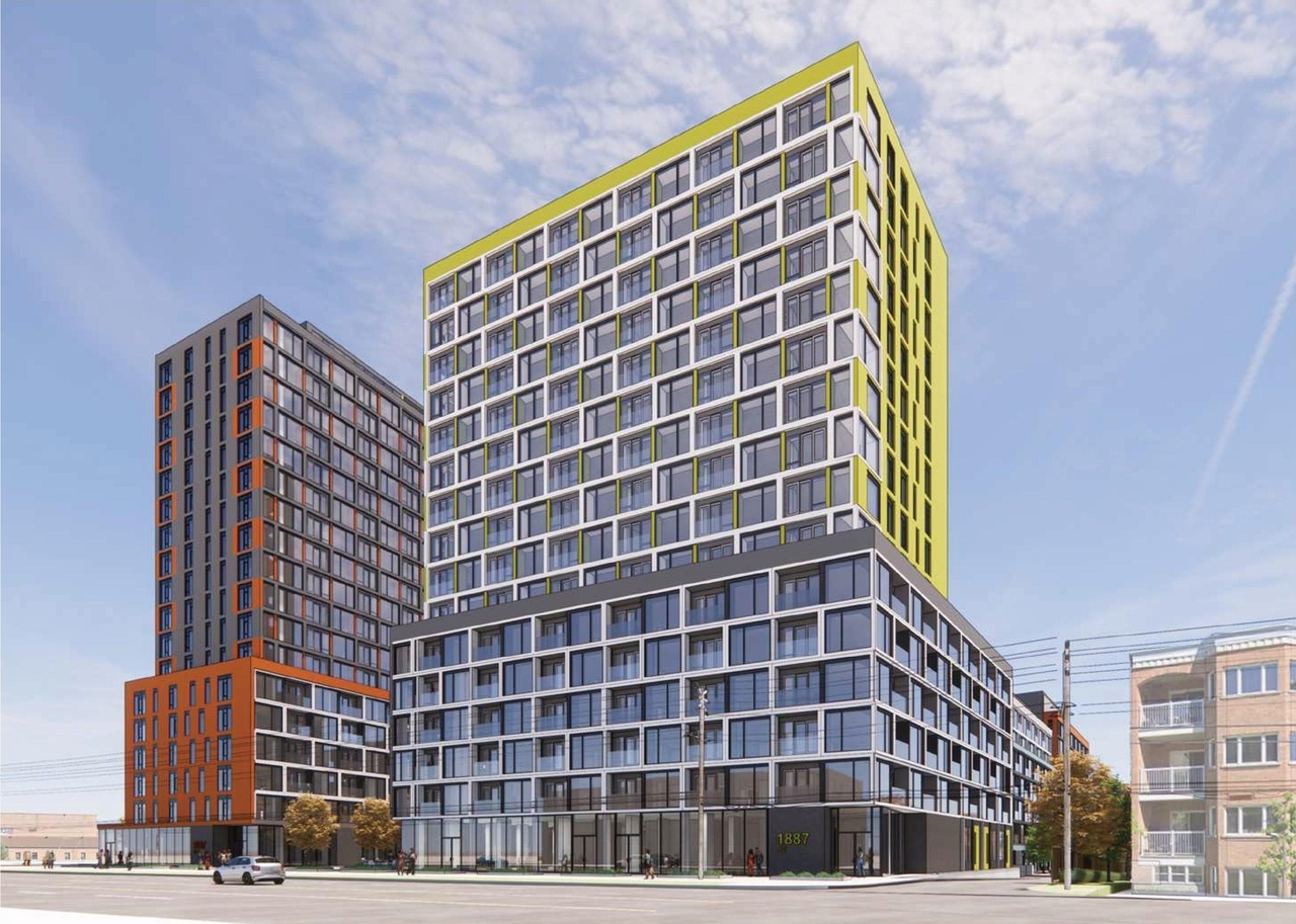 Rendering of building from page 4 of the file '2024-04-11 - Design Brief - D02-02-24-0006'