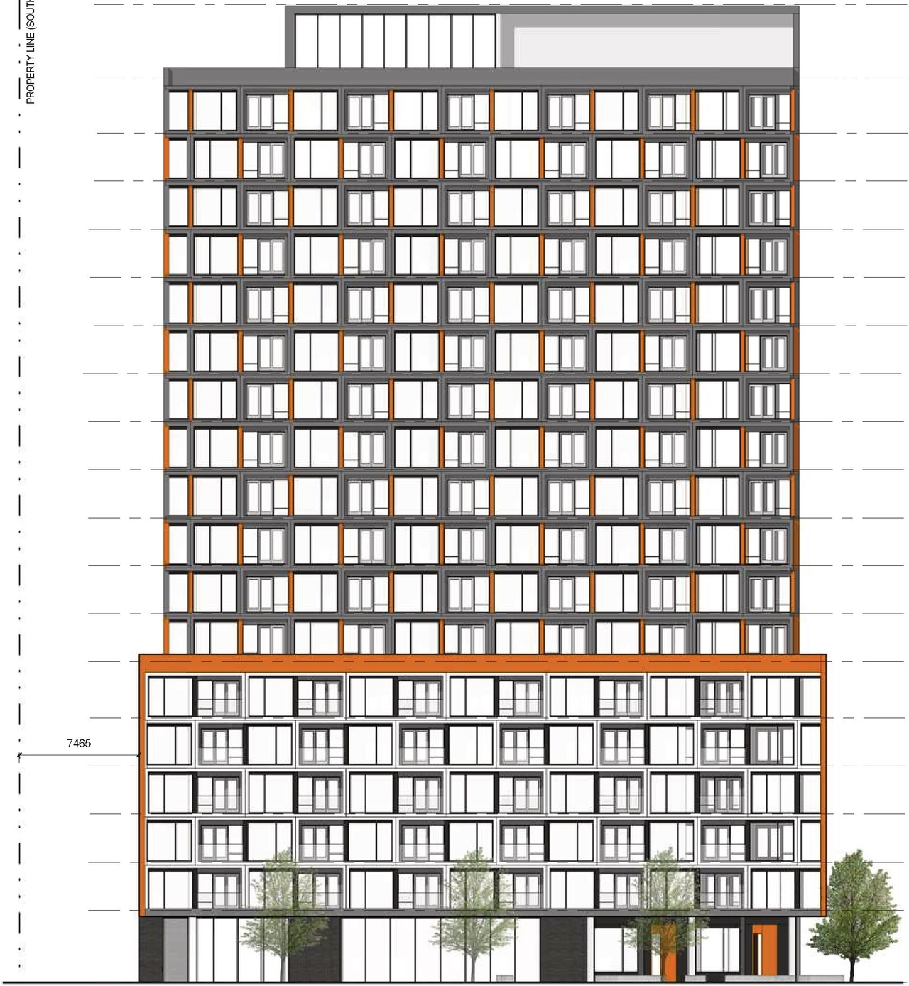 Rendering of building from page 48 of the file '2024-04-11 - Design Brief - D02-02-24-0006'