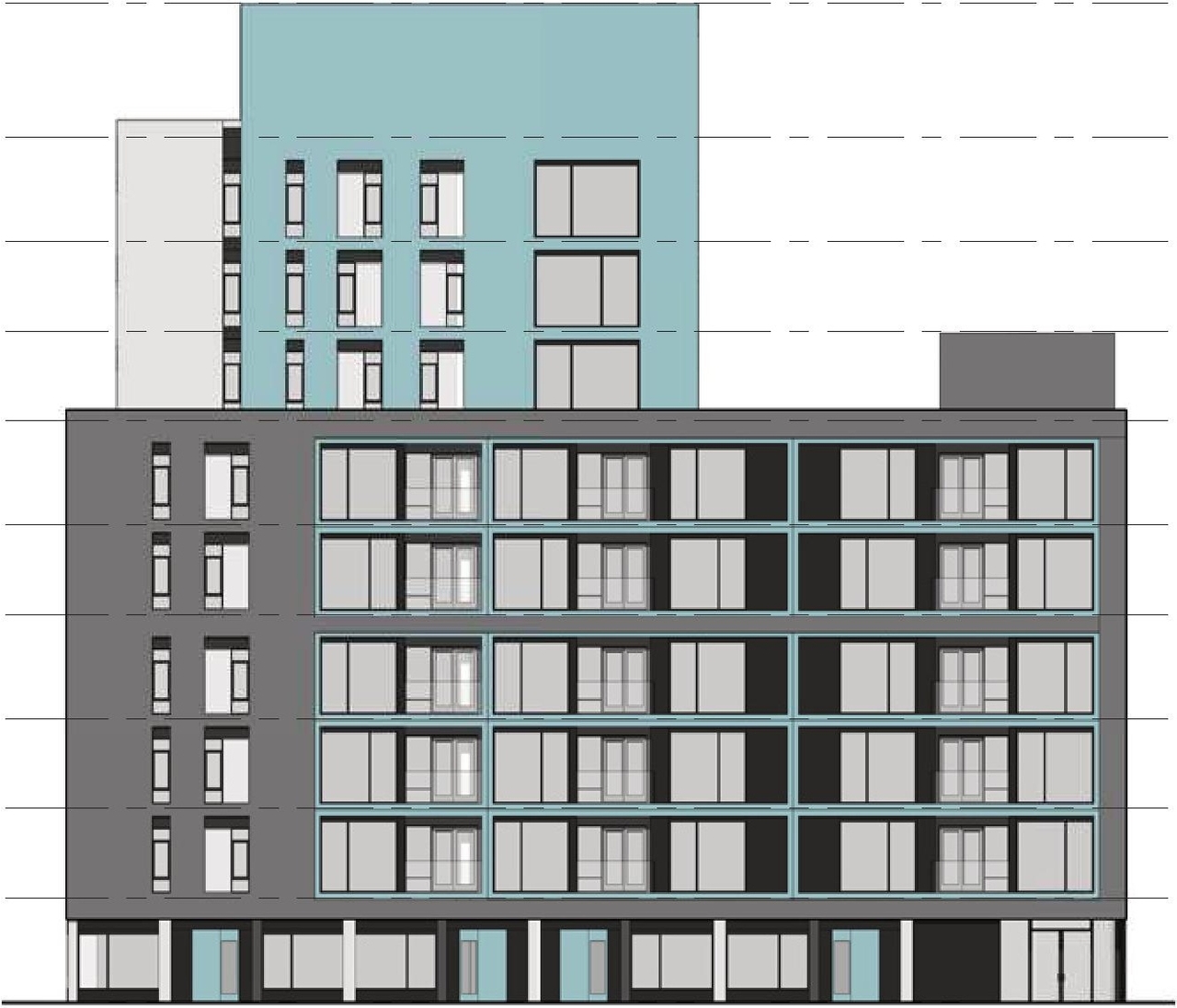 Rendering of building from page 57 of the file '2024-04-11 - Design Brief - D02-02-24-0006'