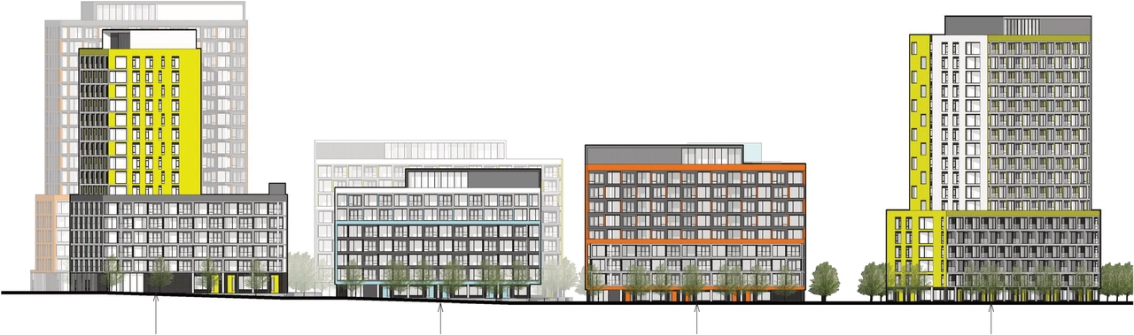 Rendering of building from page 62 of the file '2024-04-11 - Design Brief - D02-02-24-0006'