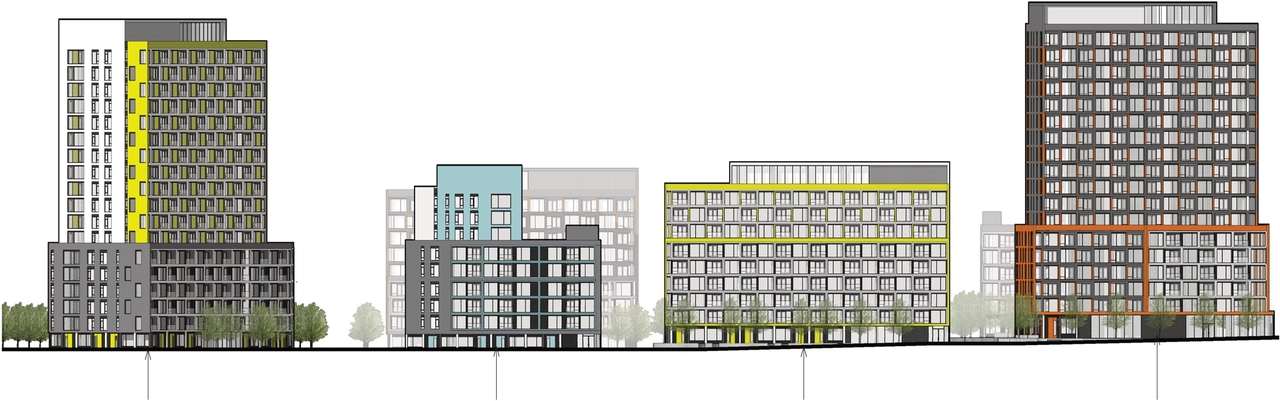 Rendering of building from page 64 of the file '2024-04-11 - Design Brief - D02-02-24-0006'