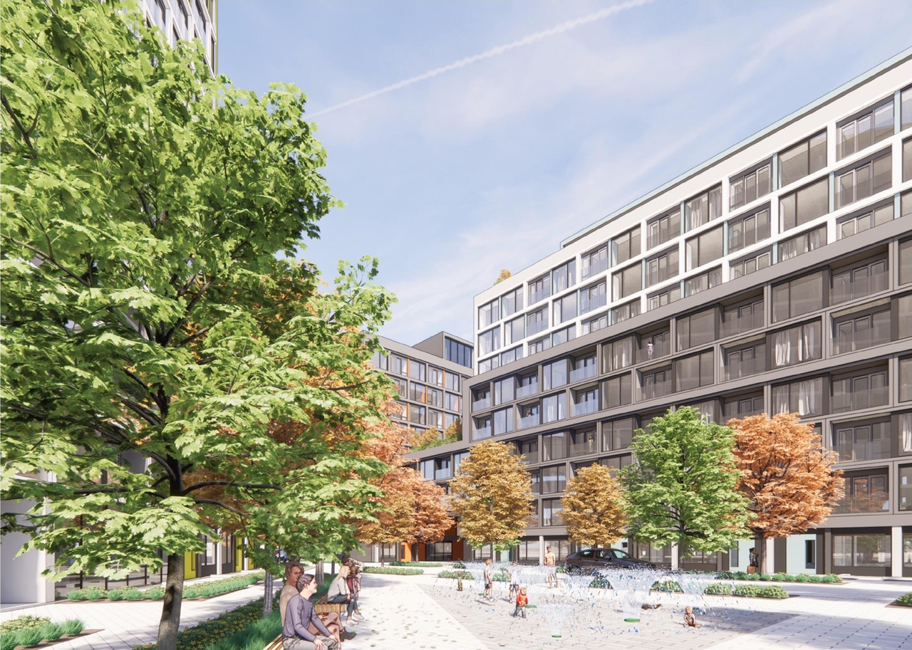 Rendering of building from page 67 of the file '2024-04-11 - Design Brief - D02-02-24-0006'