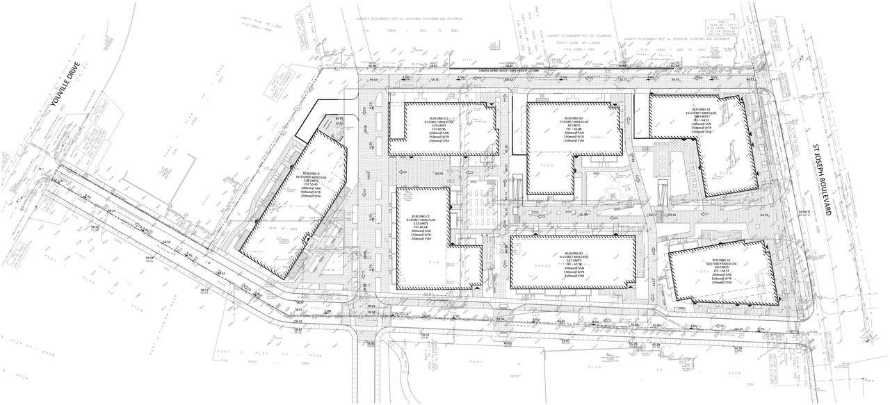 Construction site plan for project from page 75 of the file '2024-04-11 - Design Brief - D02-02-24-0006'