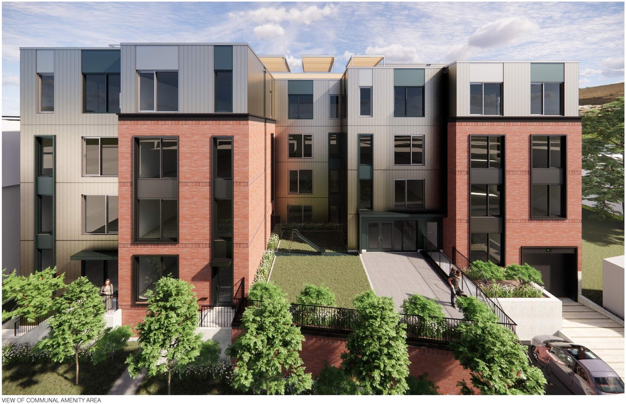 Rendering of building from page 20 of the file '2024-04-12 - Design Brief - D02-02-24-0007'
