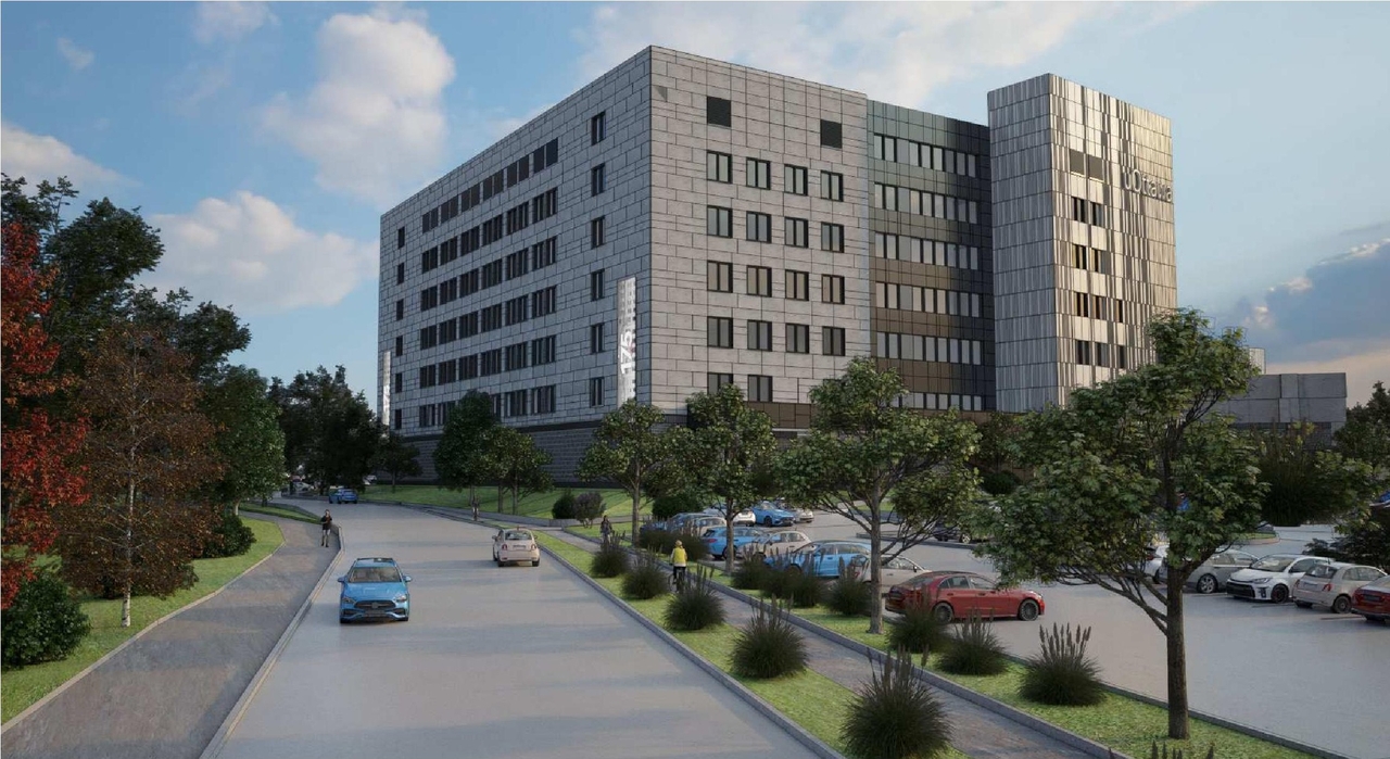 Rendering of building from page 21 of the file '2024-04-20 - Urban Design Brief - D02-02-24-0009'