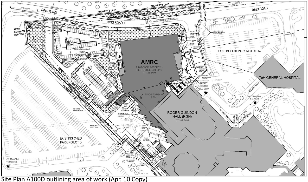 Construction site plan for project from page 22 of the file '2024-04-20 - Urban Design Brief - D02-02-24-0009'