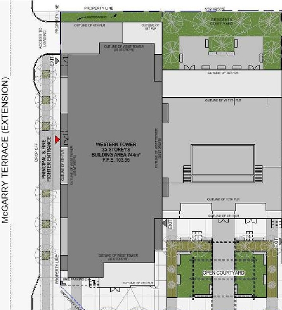 Construction site plan for project from page 22 of the file '2024-06-19 - Design Brief - D02-02-24-0017'