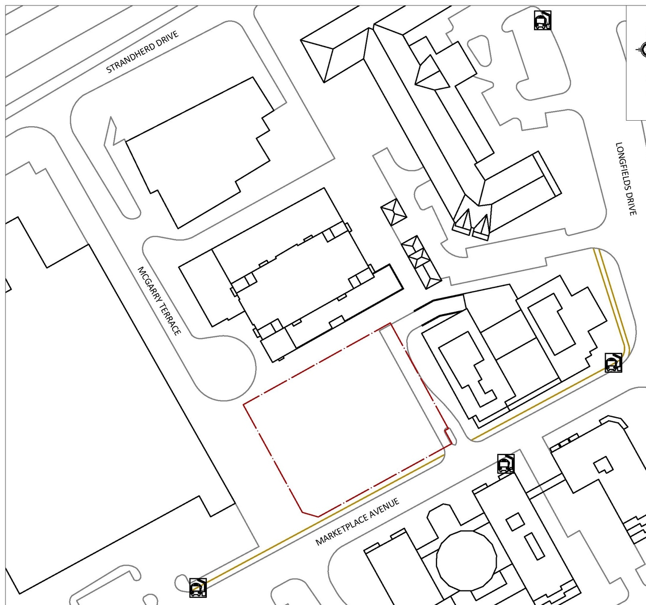 Construction site plan for project from page 70 of the file '2024-06-19 - Design Brief - D02-02-24-0017'