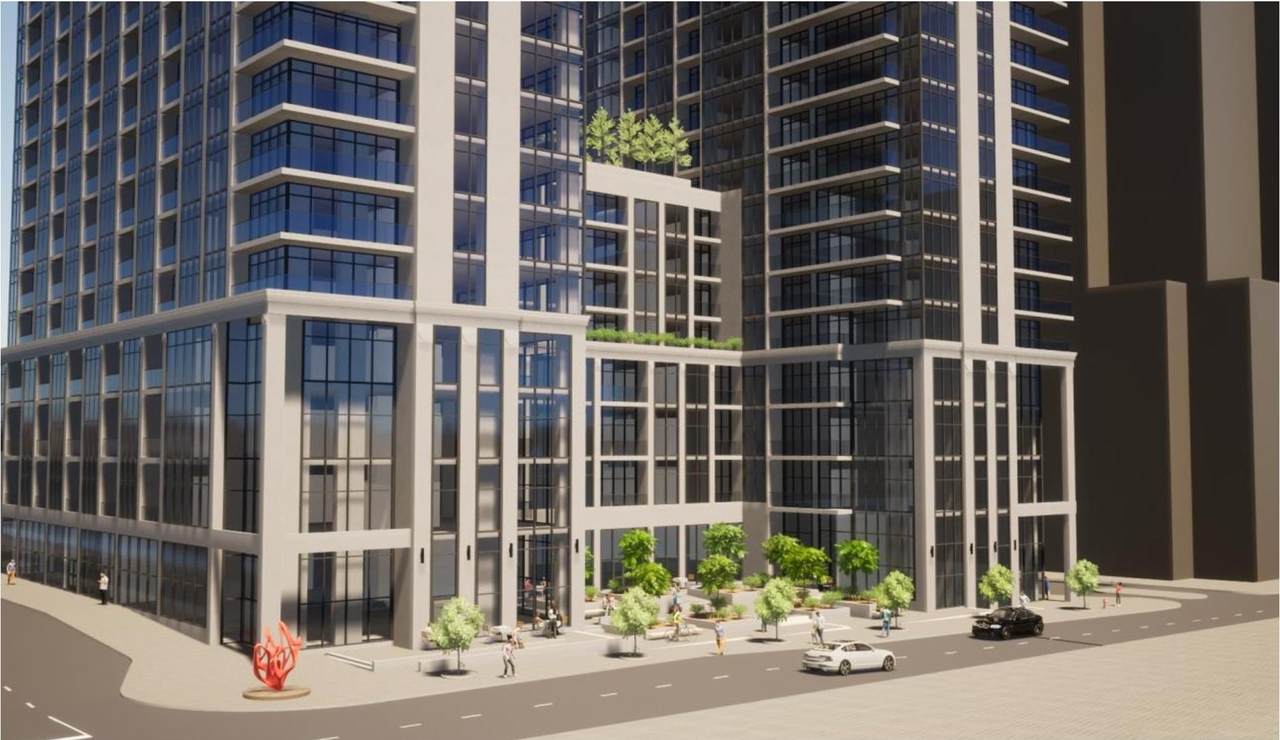 Rendering of building from page 21 of the file '2024-06-19 - Urban Design Review Panel Report - D02-02-24-0017'