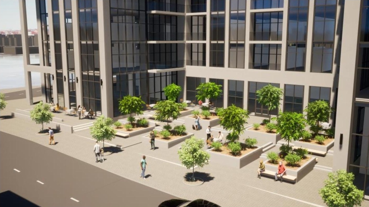 Rendering of building from page 27 of the file '2024-06-19 - Urban Design Review Panel Report - D02-02-24-0017'