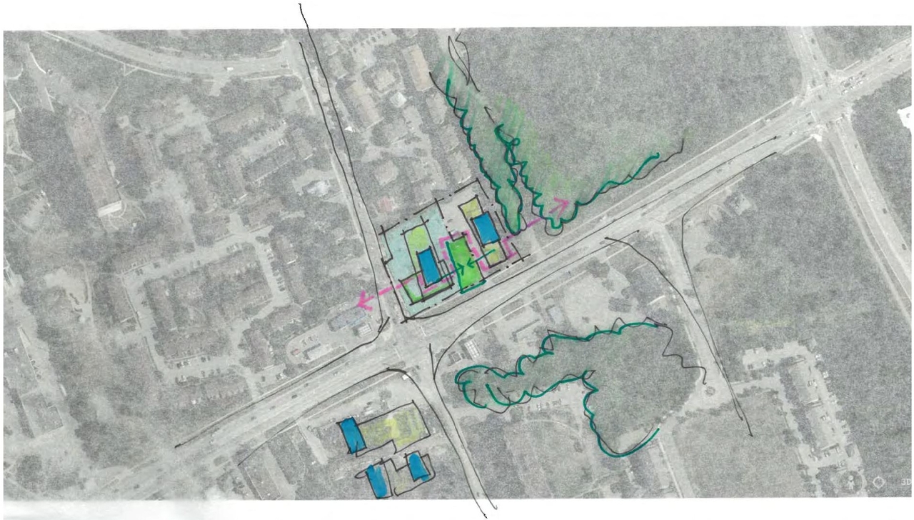 Construction site plan for project from page 5 of the file '2024-07-22 - UDRP Report - D02-02-24-0028'