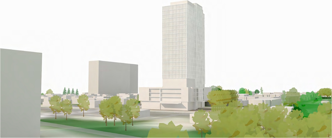 Rendering of building from page 46 of the file '2024-07-22 - UDRP Report - D02-02-24-0028'